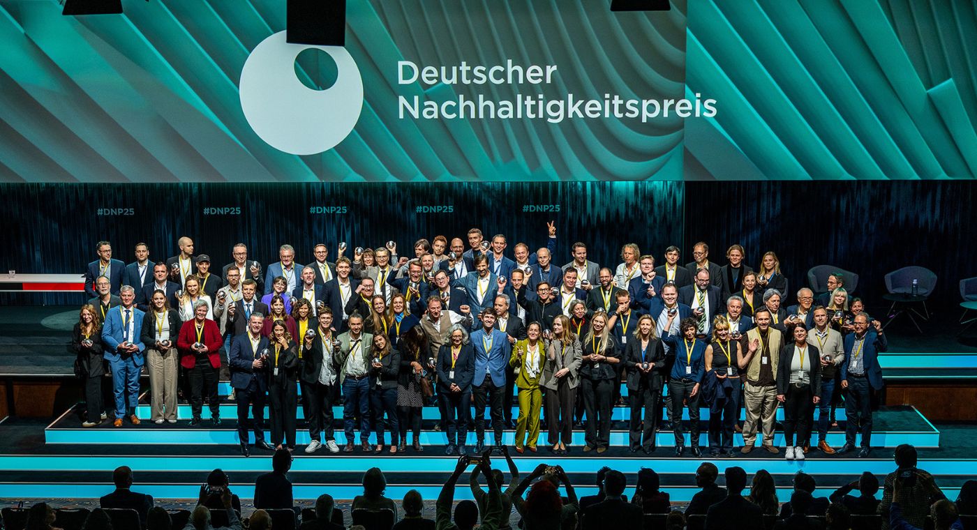 Gruppenfoto auf der Bühne