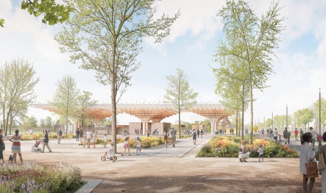 Viele Leute in einem Park.